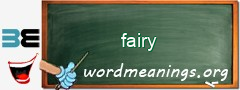 WordMeaning blackboard for fairy